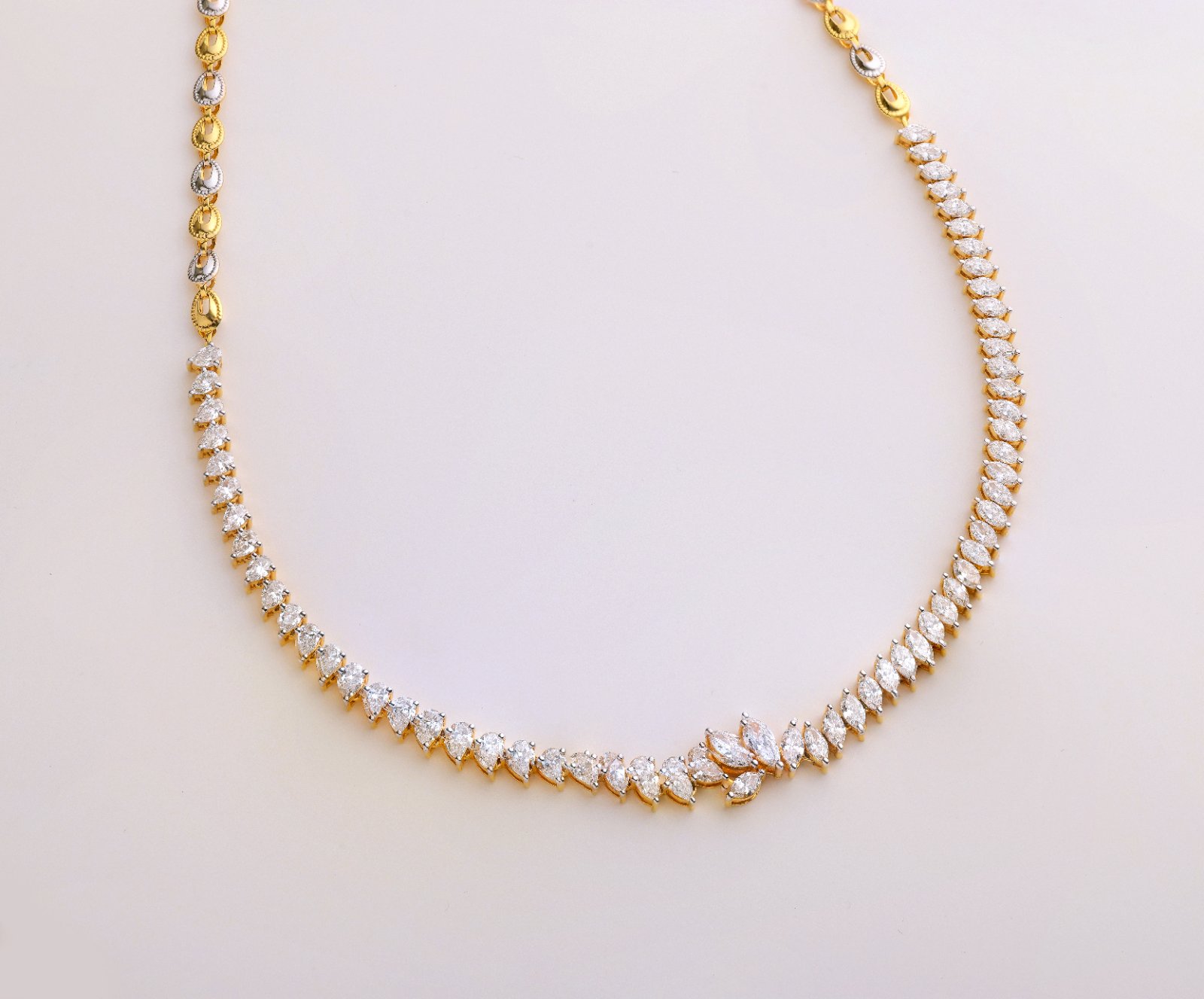 Celestial Marquise & Pear Diamond Necklace